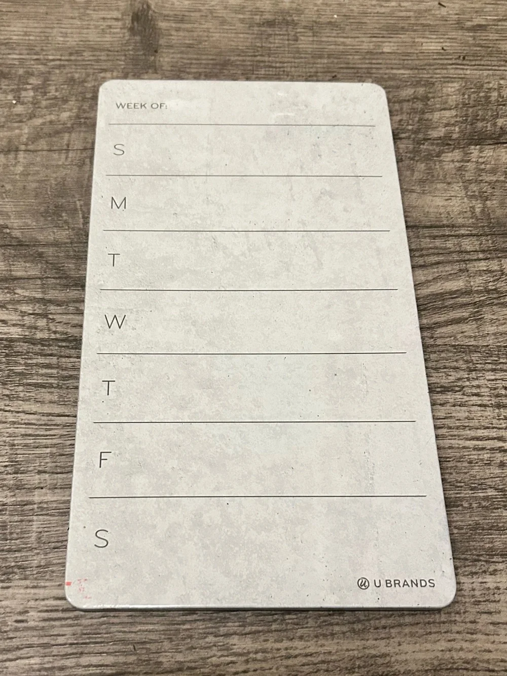 U Brands Small Gray Weekly Planner Whiteboard Magnet Organizer